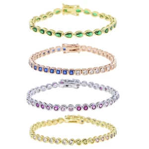 Various Shaped Geometric Bezel Cubic Zirconia 5A CZ Tennis Chain Bracelet Classic Fashion Women Jewelry - Image 6