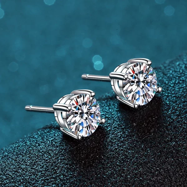 KNOBSPIN 2.0ct Moissanite Earrings for Women Lab Grown Diamond Ear Studs 925 Sterling Silver Fine Jewelry Gift - Image 4