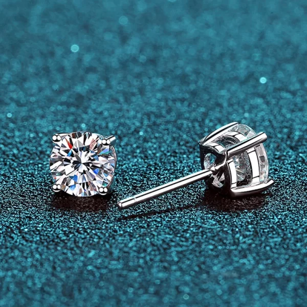 KNOBSPIN 2.0ct Moissanite Earrings for Women Lab Grown Diamond Ear Studs 925 Sterling Silver Fine Jewelry Gift - Image 3