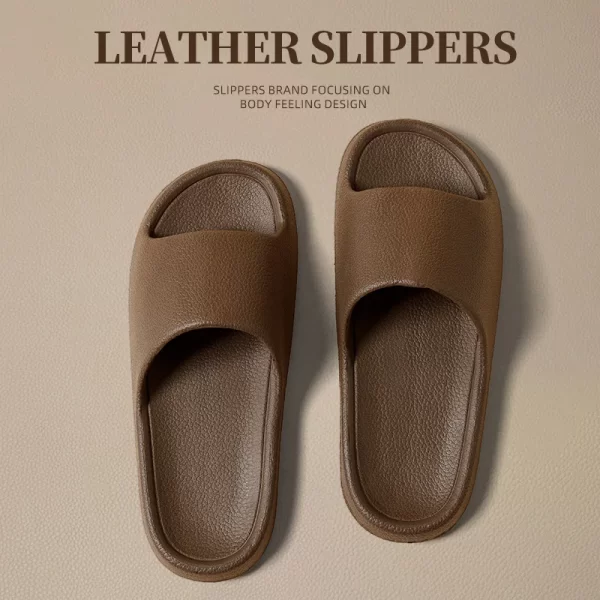 Thick Platform Bathroom Home Slippers Women Fashion Soft Sole EVA Indoor Slides Men sandals 2023 Summer Non-slip Flip Flops - Image 3