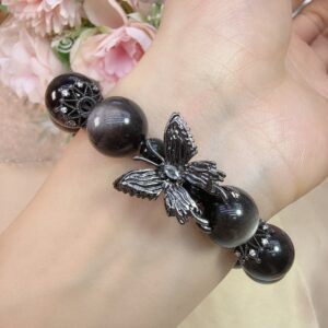 Original Design: Butterfly and Dawn（Silver Yaoshi & Black Butterfly Crystal Bracelet） - Image 5